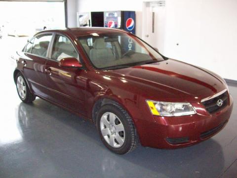Dark Cherry Red Hyundai Sonata GLS.  Click to enlarge.