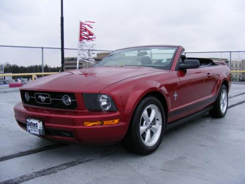 Redfire Metallic Ford Mustang V6 Premium Convertible.  Click to enlarge.