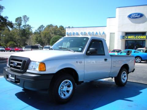 Silver Metallic Ford Ranger XLT Regular Cab.  Click to enlarge.