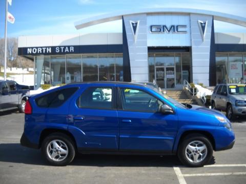 Electric Blue Metallic Pontiac Aztek AWD.  Click to enlarge.