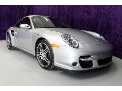 Arctic Silver Metallic Porsche 911 Turbo Coupe.  Click to enlarge.