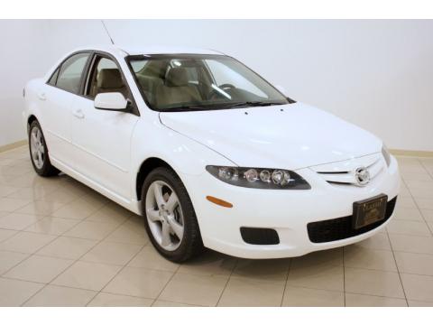 Performance White Mazda MAZDA6 i Sport Sedan.  Click to enlarge.