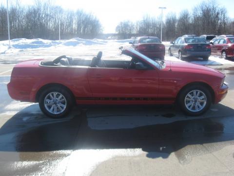 Torch Red Ford Mustang V6 Deluxe Convertible.  Click to enlarge.