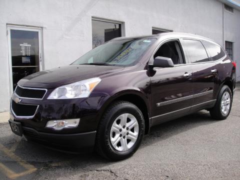 Dark Cherry Metallic Chevrolet Traverse LS AWD.  Click to enlarge.