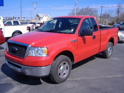 Bright Red Ford F150 XLT Regular Cab.  Click to enlarge.