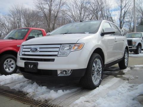 White Platinum Tri-Coat Ford Edge Limited AWD.  Click to enlarge.