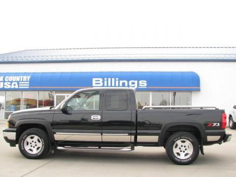 Black Chevrolet Silverado 1500 Z71 Extended Cab 4x4.  Click to enlarge.