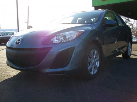 Gunmetal Blue Mica Mazda MAZDA3 i Touring 4 Door.  Click to enlarge.