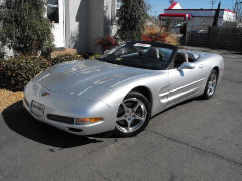 Quicksilver Metallic Chevrolet Corvette Convertible.  Click to enlarge.