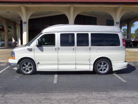 Summit White 2008 Chevrolet Express 1500 Passenger Conversion Van with 