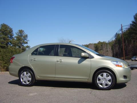 Olive Mist Metallic Toyota Yaris Sedan.  Click to enlarge.