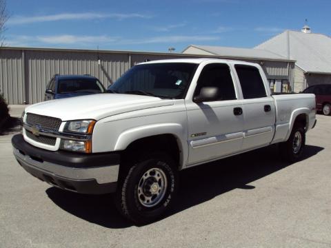 Summit White Chevrolet Silverado 1500 LS Crew Cab 4x4.  Click to enlarge.