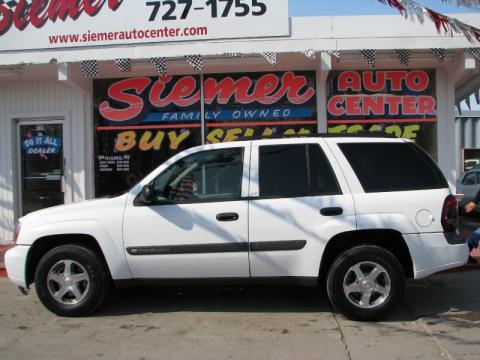 Summit White Chevrolet TrailBlazer LS 4x4. Click to enlarge. Summit White Chevrolet TrailBlazer LS 4x4. Click to enlarge.