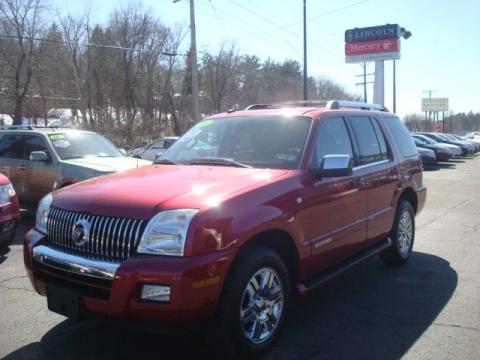 Vivid Red Metallic Mercury Mountaineer Premier AWD.  Click to enlarge.