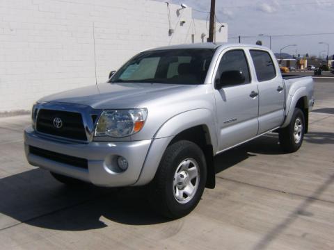 Silver Streak Mica Toyota Tacoma V6 SR5 PreRunner Double Cab.  Click to enlarge.