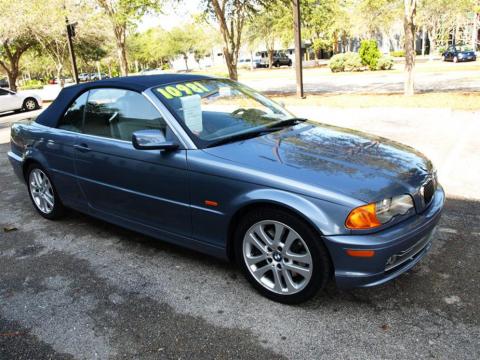 Steel Blue Metallic BMW 3 Series 330i Convertible.  Click to enlarge.
