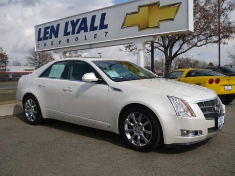 White Diamond Tri-Coat Cadillac CTS 4 AWD Sedan.  Click to enlarge.