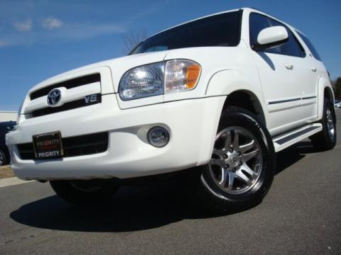 Super White Toyota Sequoia SR5.  Click to enlarge.