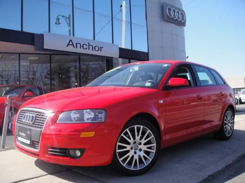 Brilliant Red Audi A3 2.0T.  Click to enlarge.