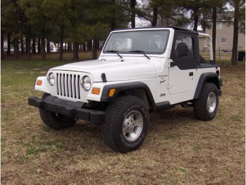 Stone White Jeep Wrangler Sport 4x4.  Click to enlarge.