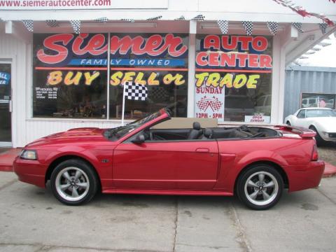 Laser Red Metallic Ford Mustang GT Convertible.  Click to enlarge.