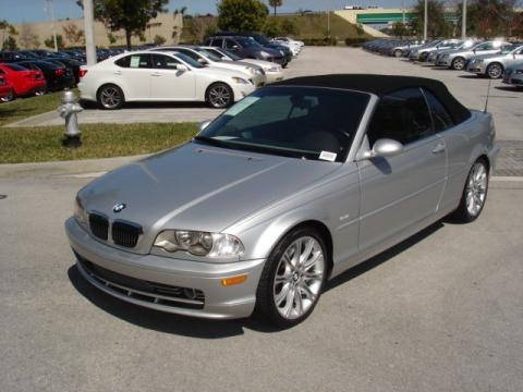 Titanium Silver Metallic BMW 3 Series 330i Convertible.  Click to enlarge.