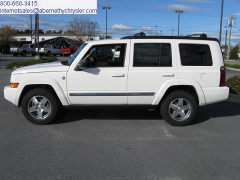 Stone White Jeep Commander Sport.  Click to enlarge.