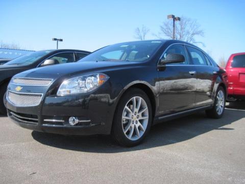 Black Granite Metallic Chevrolet Malibu LTZ Sedan.  Click to enlarge.