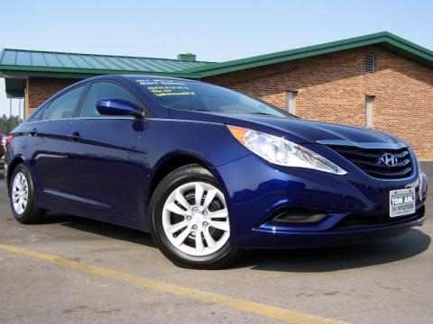 Indigo Blue Pearl Hyundai Sonata GLS.  Click to enlarge.