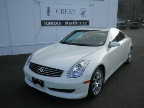 Ivory Pearl Infiniti G 35 Coupe.  Click to enlarge.