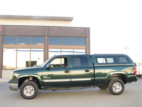 Dark Green Metallic Chevrolet Silverado 2500HD LT Crew Cab 4x4.  Click to enlarge.