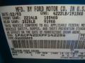 Ford Color Code RD Reef Blue Metallic #19