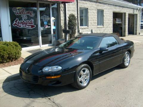Onyx Black Chevrolet Camaro Z28 Convertible.  Click to enlarge.