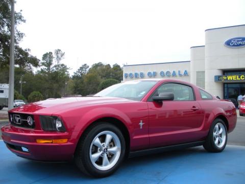 Torch Red Ford Mustang V6 Premium Coupe.  Click to enlarge.