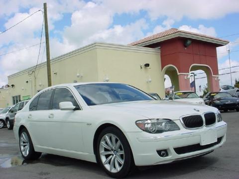 Alpine White BMW 7 Series 750i Sedan.  Click to enlarge.