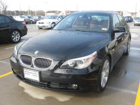 Jet Black BMW 5 Series 530i Sedan.  Click to enlarge.