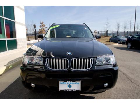 Jet Black BMW X3 3.0si.  Click to enlarge.