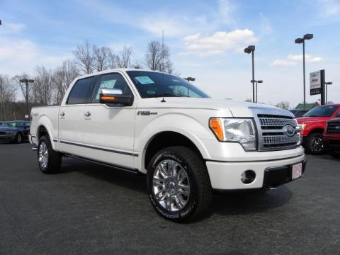 White Platinum Metallic Tri Coat Ford F150 Platinum SuperCrew 4x4.  Click to enlarge.
