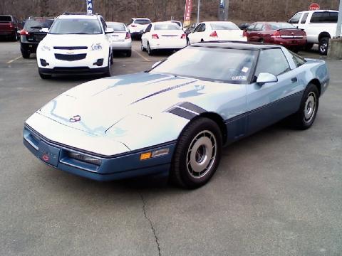 Light Blue Metallic Chevrolet Corvette Coupe.  Click to enlarge.