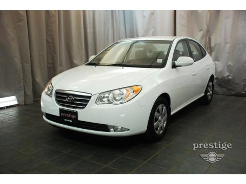 Captiva White Hyundai Elantra GLS Sedan.  Click to enlarge.