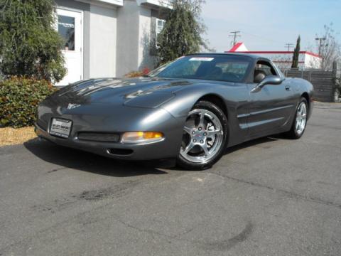 Medium Spiral Gray Metallic Chevrolet Corvette Coupe.  Click to enlarge.