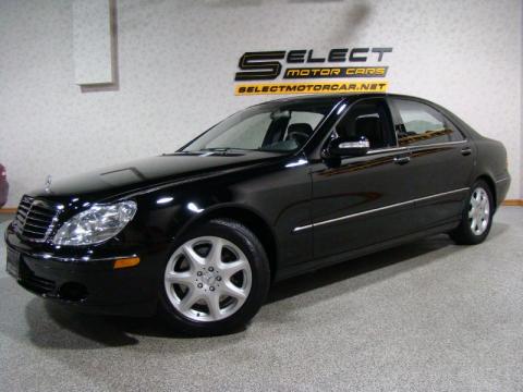 Black Mercedes-Benz S 500 4Matic Sedan.  Click to enlarge.