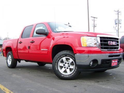Fire Red GMC Sierra 1500 SLE Crew Cab 4x4.  Click to enlarge.