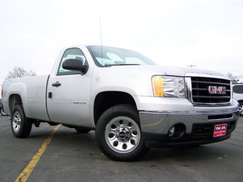 Pure Silver Metallic GMC Sierra 1500 Regular Cab.  Click to enlarge.
