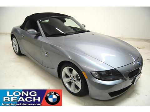 Silver Grey Metallic BMW Z4 3.0i Roadster.  Click to enlarge.