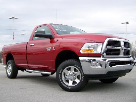 Inferno Red Crystal Pearl Dodge Ram 2500 SLT Regular Cab 4x4.  Click to enlarge.