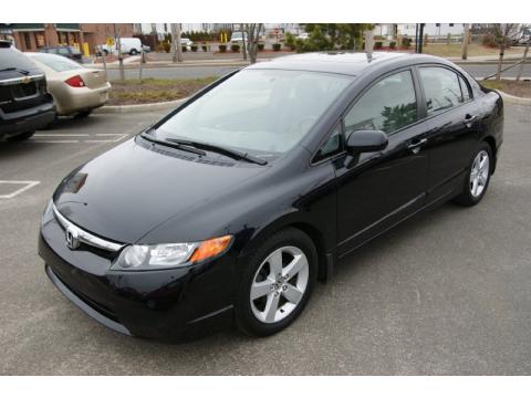 Nighthawk Black Pearl Honda Civic EX Sedan.  Click to enlarge.
