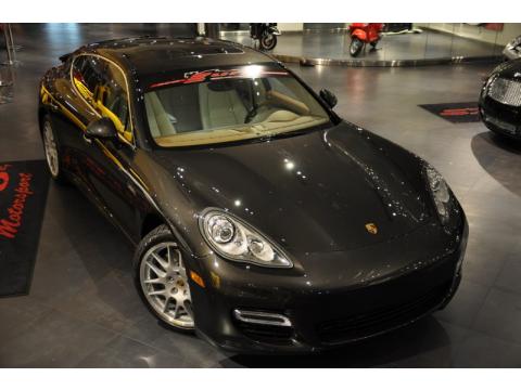 Carbon Grey Metallic Porsche Panamera Turbo.  Click to enlarge.