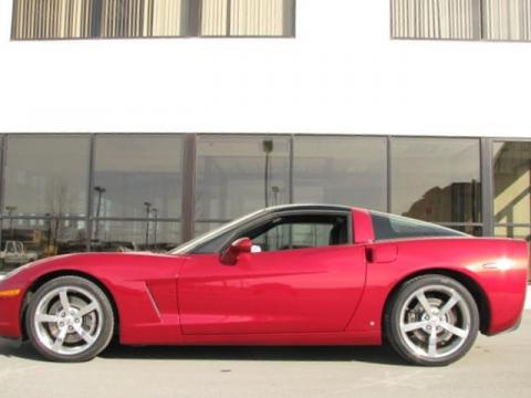Crystal Red Metallic Chevrolet Corvette Coupe.  Click to enlarge.