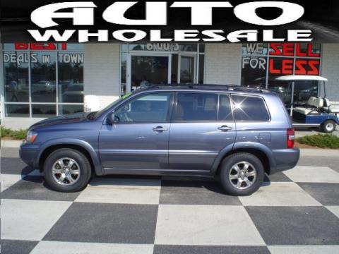 Bluestone Metallic Toyota Highlander V6.  Click to enlarge.